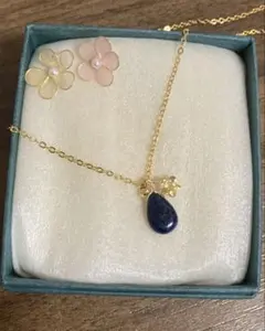 1632 ストレス緩和✨️✨️アメジストネックレスケシパールガラス勾玉