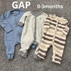 【★300円〜】GAP BABY 0-3months ロンパース 3点セット