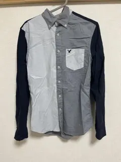 AMERICAN EAGLE メンズ長袖シャツ バイカラー Sのサムネイル