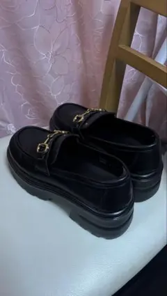 La Creation ブラックローファー