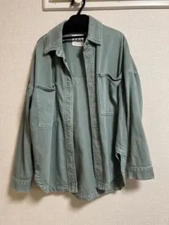 ZARA グリーン シャツジャケット XXS