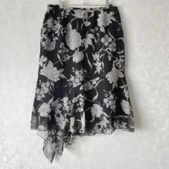 美品 ピアリマーマ Pieri Marma さえら 花柄レースティアードエプロン