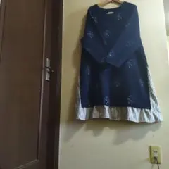 大きいサイズ 裏起毛 おしゃれワンピース 4 L