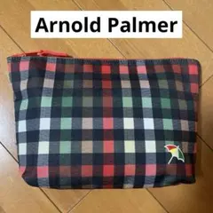 Arnol PaImer アーノルドパーマー　ポーチ　チェック柄　レッド系のサムネイル
