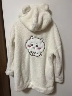 【美品】GU ちいかわ マシュマロフィールラウンジパーカ ホワイト L 耳付き