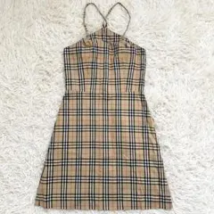 美品✨️バーバリー キャミソール ワンピース ミニ丈 ノバチェック ベージュ M