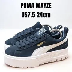 美品 24年製 PUMA MAYZE プーマ メイズ 24cm ブラック 厚底