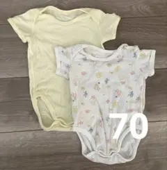 UNIQLO メッシュボディスーツ ２枚セット 70cm