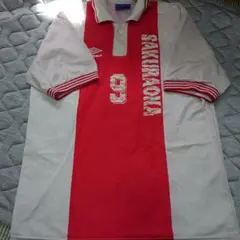 Umbro ポロシャツ 赤白 SAKURAOKA 9