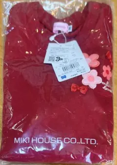 MIKI HOUSE ピンク赤トレーナー 90