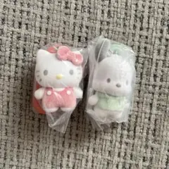 ハローキティ　ポチャッコ　カラフルカラビナマスコットチャーム　ガチャ 2個セット