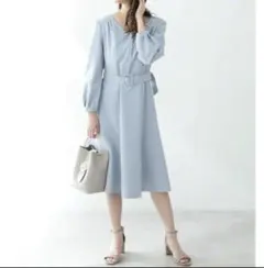 フロント釦フレアワンピース PROPORTION BODY DRESSING