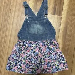 nextデニム花柄ジャンバースカート 128cm