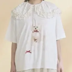 ribbon dog collage tee / merry jennyのサムネイル