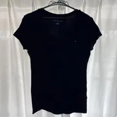 トミーヒルフィガー ネイビー Vネック Tシャツ M