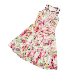 CATHERINEMALANDRINO 花柄 フレアワンピース US8 9409