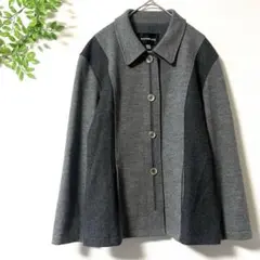 DONNAUNO ジャケット グレー 42 長袖 ステンカラー 裏地あり