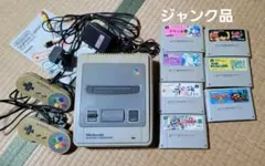 【ジャンク】任天堂 スーパーファミコン 本体 ソフト　7点セット