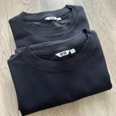 UNIQLO　エアリズム　オーバーサイズTシャツ XL ブラック 2枚セット