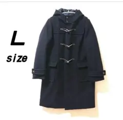 Ｌ ブラック ダッフルコート 軽量 ロング 学生 ゆったりサイズ