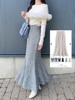GRL⭐︎ツイードマーメイドスカート[dk1058]