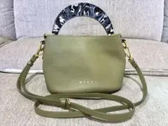 未使用✨マルニ ヴェニス ミニ ショルダーバッグ 2way ロゴ 水色 保存