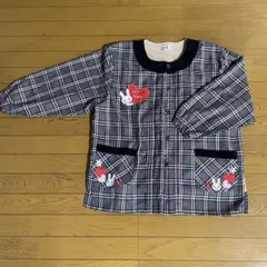 チェック柄　ウサギ　エプロン　保育士