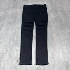 Z259 Danke Schon バイカー デニムパンツ スキニー L ブラックのサムネイル