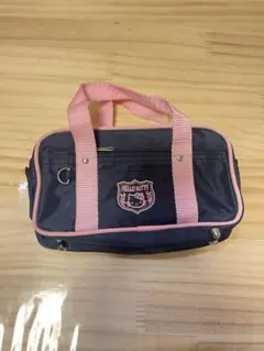 ハローキティ ナイロンポーチ ネイビー/ピンク