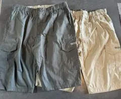 アウトドアプロダクツ　カーゴハーフパンツ2枚セット　LL 美品　カーキグレー