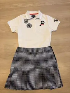 【美品】キャロウェイ (8WAYストレッチ)千鳥柄プリーツスカート ゴルフウェア