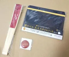 ★サッポロラガービール★赤星 縁日 ノベルティセット扇子&缶バッジ&シールくじ他のサムネイル