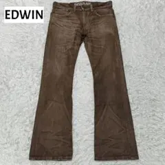 EDWIN 503 フレア ブラウンデニム Y2K