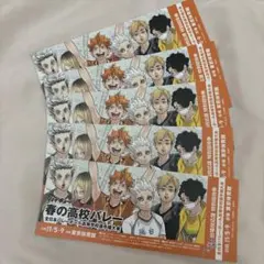 ハイキュー ショーセツバン 特典 チケット風しおり 5枚