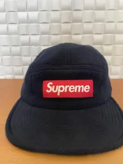 Supreme フリース キャンプキャップ ネイビー