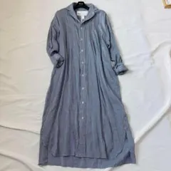 美品♪TICCA ティッカ ウールシャツワンピース チェック ゆったり F ticca-043-3.jpg