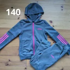 adidas キッズ ジャージ 上下セット 140 【難あり】
