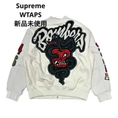 新品 シュプリーム x ダブルタップス バーシティー ジャケット スタジャン L