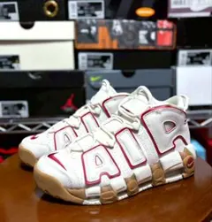 新品　NIKE エア モアアップテンポ　ホワイト/レッド　24.5cm