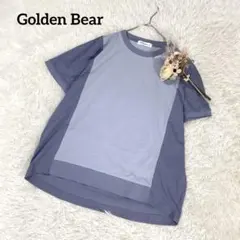 ゴールデンベア Tシャツ バイカラー ブルー LL 半袖 ストレッチ ゆったりのサムネイル