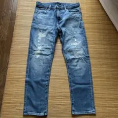 ライトブルーダメージデニムパンツ31インチ
