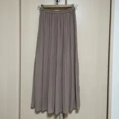 ハニーズ　ロングプリーツスカート　ベージュ