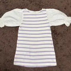 petit main　ボーダー　ワンピ100cm