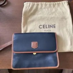 CELINE vintageセカンドバック黒マカダム（トリオンフ）クラッチバッグ