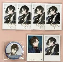 四季凪アキラ チェキ風カード6枚　缶バッジ