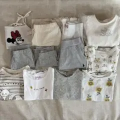 女の子　子ども服　ホワイト系セット　90