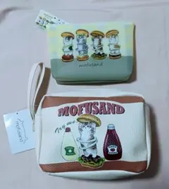 mofusand　モフサンド　しまむら　ストラップ付きポーチ、マチ付きポーチ