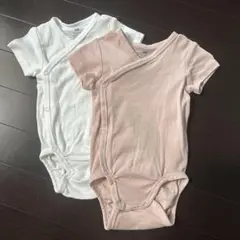H&M コットンボディスーツ 74cm 9m 2枚組