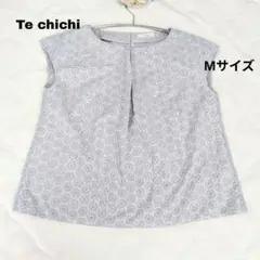 Te chichi レース切替ノースリーブブラウス M