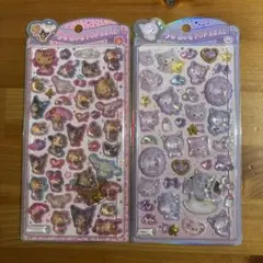 【正規品】サンリオ　うるちゅるポップシール　日焼けキティ　クロミベビー